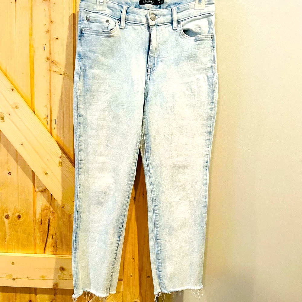 Acid Wash Crop Jeans